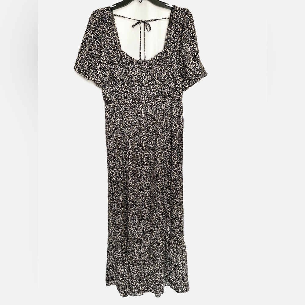NWT Socialite Cheetah Print Puff Sleeve Dress